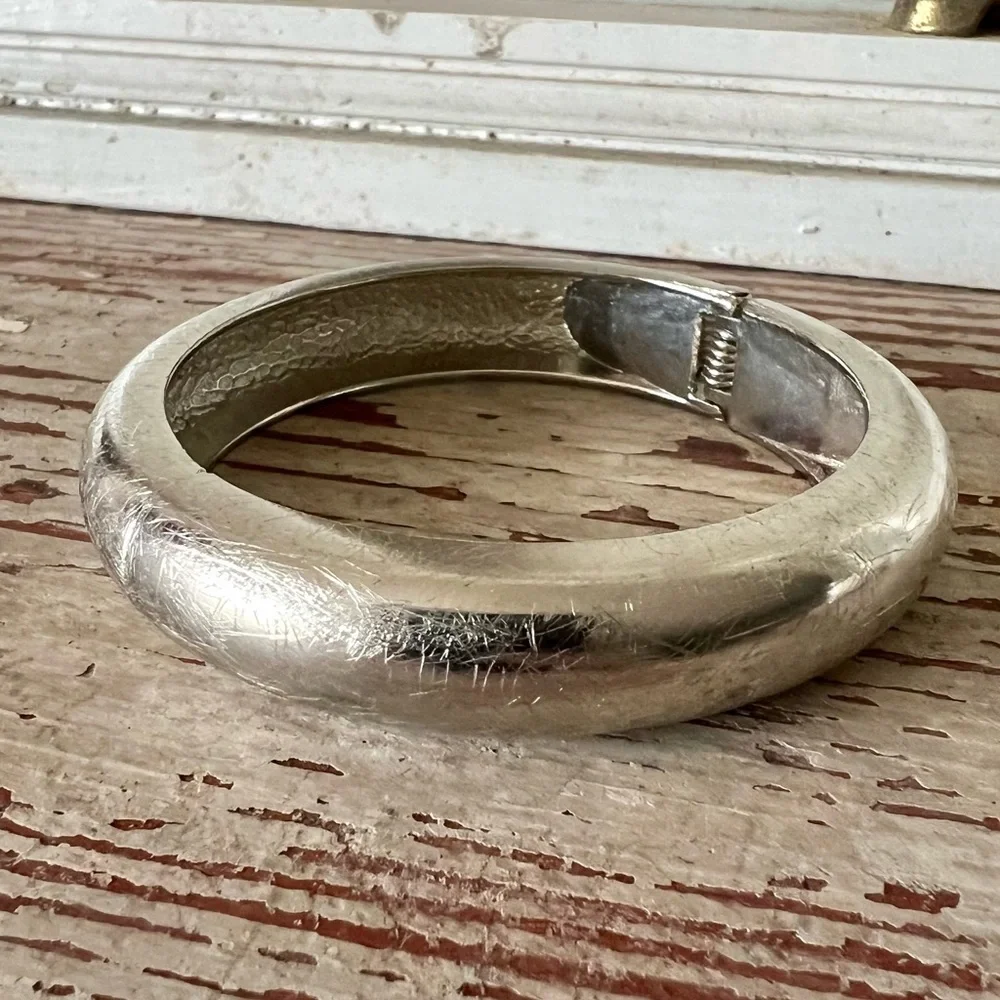 Silver Bangle Bracelet 7.75”